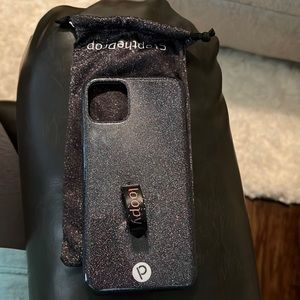 iPhone 11 Pro Max black sparkly loopy case